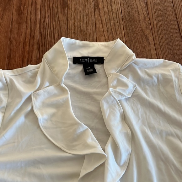 White House Black Market Quarter Sleeve White Blouse Women’s Size Small - Picture 7 of 8